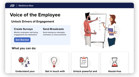 Voice of the Employee dashboard